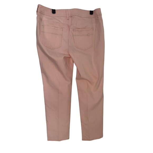 2/$30 Chicos size 0 Pink Straight-Leg Jeans - Picture 11 of 16